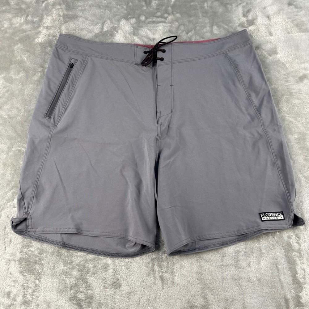 Florence Marine X Mens Gray Recycled Board Shorts Size 36 New
